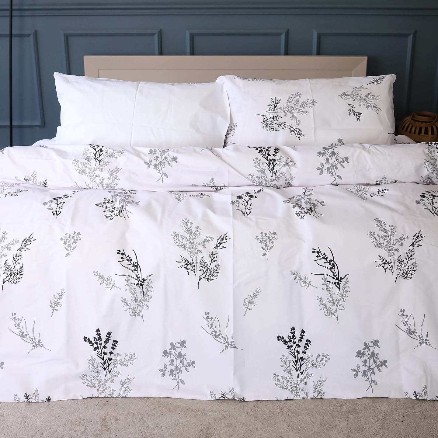 Комплект постільної білизни дитячий MirSon 110x140 см 17-0956 White Botanica Бязь (2200013182733)